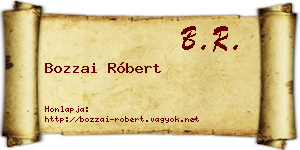 Bozzai Róbert névjegykártya