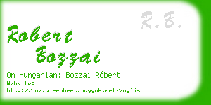 robert bozzai business card